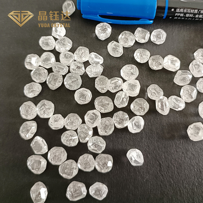 Ungeschnittene raue VVS Klarheits-Diamanten des runde Form-Labor gewachsene Diamant-Stein-HPHT